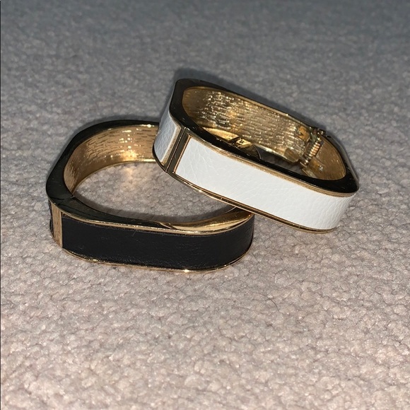 Black and white square bracelets